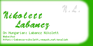 nikolett labancz business card